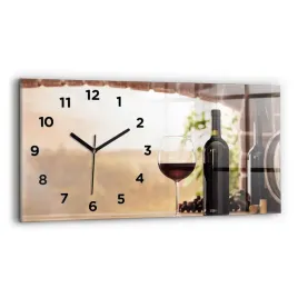 zegar-szklany-scienny-do-salonu-ze-stylowym-nadrukiem-butelki-wina-60x30-cm