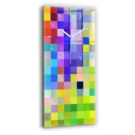 zegar-szklany-scienny-do-salonu-z-nadrukiem-kompozycja-kwadratow-30x60-cm