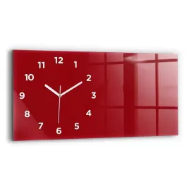 minimalistyczny-zegar-szklany-scienny-z-nadrukiem-kolor-czerwony-60x30-cm