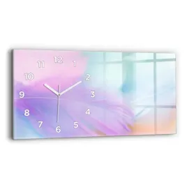 scienny-poziomy-zegar-szklany-ze-stylowym-nadrukiem-kolorowe-piora-60x30-cm