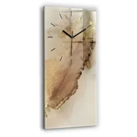 pionowy-zegar-szklany-elegancki-na-sciane-bezowa-sztuka-nowoczesna-30x60-cm
