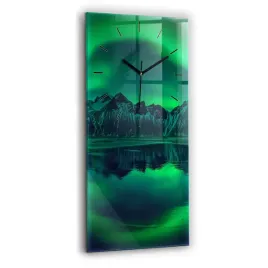 pionowy-zegar-szklany-do-kuchni-na-sciane-z-grafika-zorza-polarna-30x60-cm