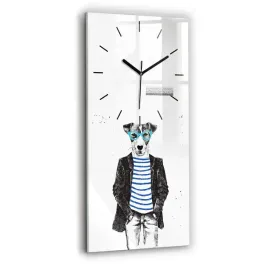 nowoczesny-szklany-pionowy-zegar-na-sciane-pies-w-ciele-czlowieka-30x60-cm