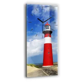 minimalistyczny-zegar-szklany-scienny-z-nadrukiem-latarnia-morska-30x60-cm