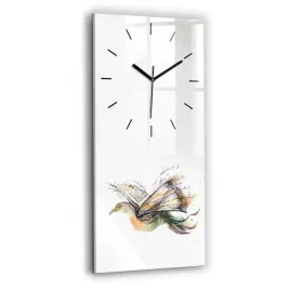 foto-zegar-szklany-scienny-do-nowoczesnych-wnetrz-ptak-i-ksiazka-30x60-cm