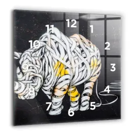 duzy-zegar-szklany-do-mieszkania-ze-wzorem-abstrakcyjny-nosorozec-60x60-cm
