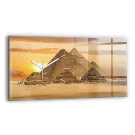 poziomy-zegar-szklany-do-kuchni-na-sciane-piramidy-i-zachod-slonca-60x30-cm