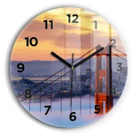 nowoczesny-zegar-szklany-na-sciane-ze-wzorem-most-w-san-francisco-fi60-cm