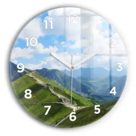 szklany-nowoczesny-okragly-zegar-na-sciane-kasprowy-wierch-zakopane-fi30-cm