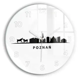 okragly-zegar-szklany-do-kuchni-na-sciane-poznan-panorama-grafika-fi30-cm