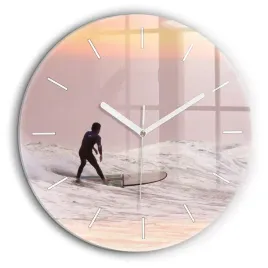 designerski-zegar-szklany-do-wnetrz-z-nadrukiem-surfer-na-hawajach-fi60-cm