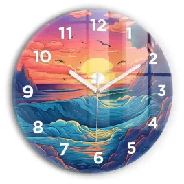 dekoracyjny-zegar-szklany-na-sciane-z-grafika-bajkowe-fale-i-ocean-fi30-cm