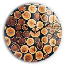 minimalistyczny-zegar-szklany-scienny-ze-stylowym-nadrukiem-drewno-fi30-cm
