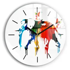 okragly-zegar-szklany-designerski-z-grafika-kolorowy-malowany-slon-fi60-cm