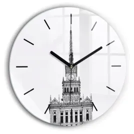nowoczesny-zegar-szklany-na-sciane-z-grafika-palac-kultury-i-nauki-fi60-cm