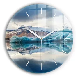 minimalistyczny-zegar-szklany-scienny-jezioro-jokulsarlon-islandia-fi30-cm