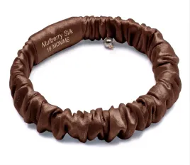 jedwabna-gumka-do-wlosow-scrunchie-mulberry-6a-brazowa-xs-cienka-premium