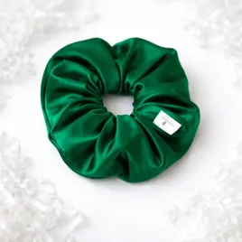 jedwabna-gumka-do-wlosow-scrunchie-mulberry-6a-zielona-xl-duza-premium-6cm