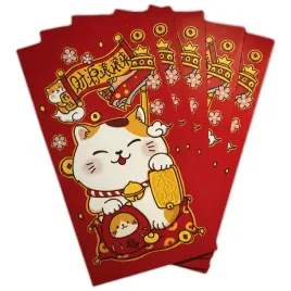 czerwone-koperty-lucky-cat-golden-turtle-5szt-na-prezent-slub-urodziny