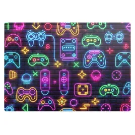 ochronna-mata-pod-krzeslo-stol-fotel-biurowy-neonowe-kontrolery-gry-100x70
