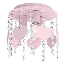 lampa-sufitowa-dziececa-rozowa-serca-i-krysztalki-3xe27