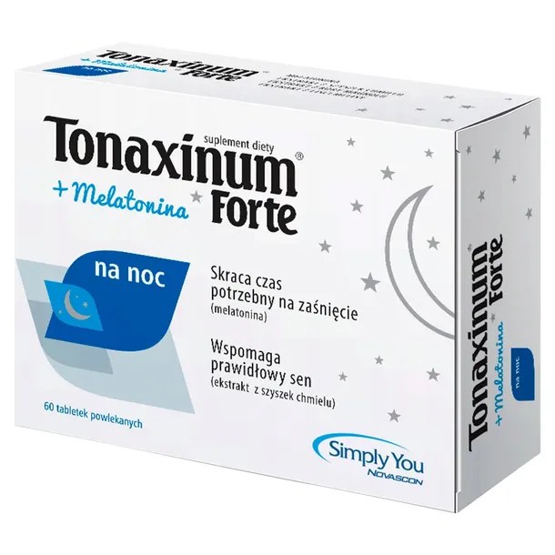 Tonaxinum Forte + melatonina 60 tabletek na noc