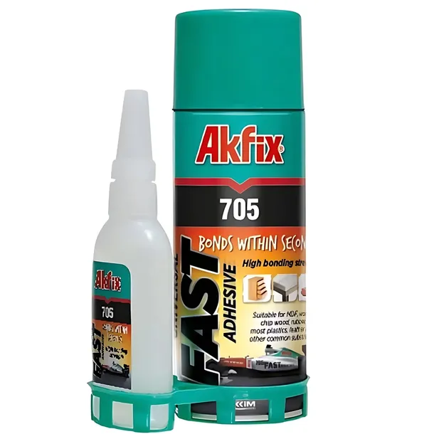 Klej Sekundowy z Aktywatorem AKFIX 705 Zestaw 65g + 200ml GĘSTY ŻEL