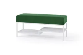 modna-zielona-lawka-z-polka-na-bialym-stelazu-mello-100-do-przedpokoju