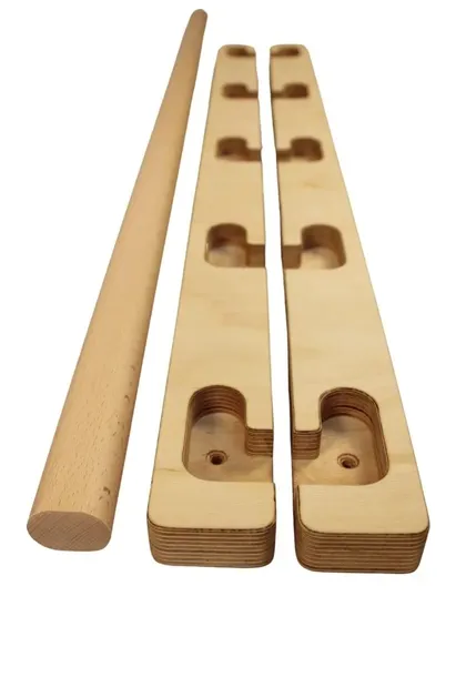 Drążek do podciągania drewniany, regulowany, mocny, długi - do 120cm