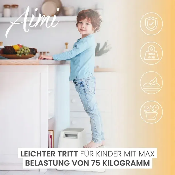 taboret-schodki-aimi-grey-stan-nowy-kolor-szary