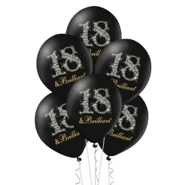 balony-30-cm-18andbrilliant-pastel-czarny-6-sztuk-uodziny-osiemnastka