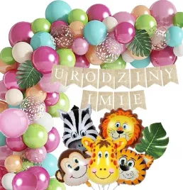 balony-safari-zoo-zwierzatka-dzungla-urodziny-imie