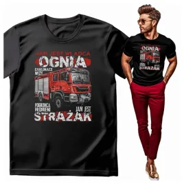 koszulka-meska-z-nadrukiem-jam-jest-wladca-ognia-strazak