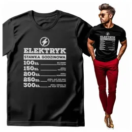 koszulka-meska-z-nadrukiem-elektryk-stawka-godzinowa