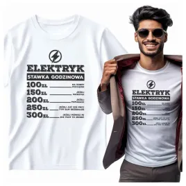 na-prezent-koszulka-meska-elektryk-stawka-godzinowa