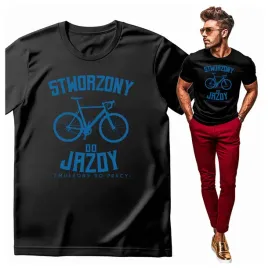 koszulka-meska-z-nadrukiem-stworzony-do-jazdy-zmuszony-do-pracy-rower