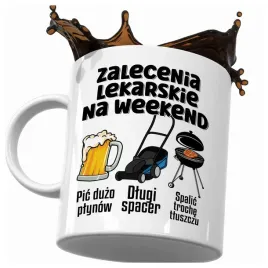 kubek-zalecenia-lekarskie-na-weekend-piwo-grill-koszenie-trawy