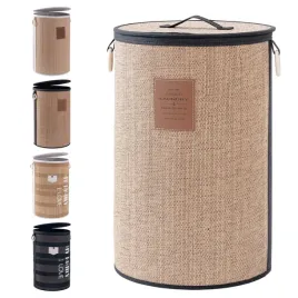 muzilife-kosz-na-pranie-bambusowy-75l-skladany-z-uchwytem-ciemnobrazowy