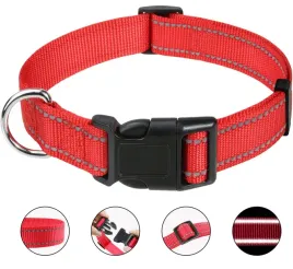 obroza-dla-malego-psa-kota-odblaskowa-nylonowa-czerwona-xs-do-30cm-tagme