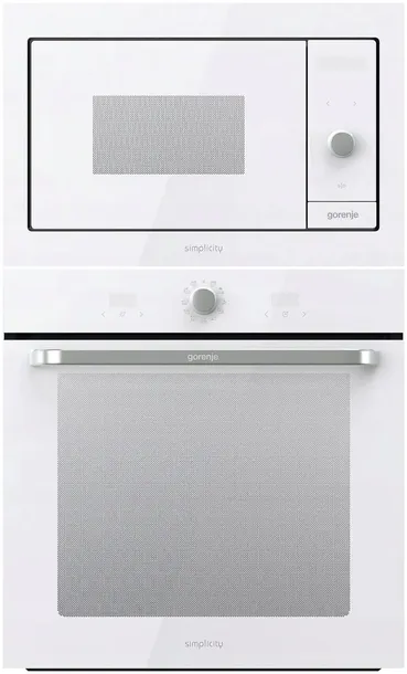 Zestaw GORENJE BOS6737SYW + BM235G1SYW piekarnik + mikrofala białe szkło