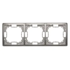 simon-basic-ramka-potrojna-do-modulu-gniazda-inox-metalizowany-bmr-3-21