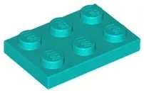 lego-3021-c-turkusowy-6249417-plytka-2x3-1-szt-nowy