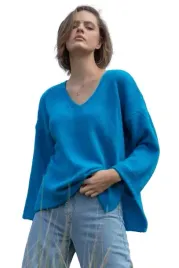 uzny-oversizowy-sweter-z-rozcieciem-36-38-niebieski