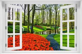 tapeta-samoprzylepna-efekt-okno-3d-krajobraz-natura-piekne-kwiaty-kr-209
