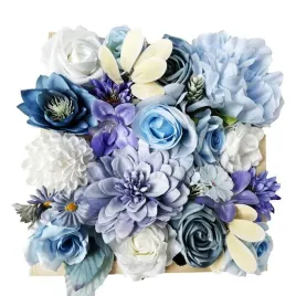 kwiaty-w-ramce-ozdoba-diy-kobaltowe-blekity-prezent-diy-bukiet-niebieski
