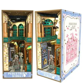 skladany-drewniany-model-3d-book-nook-wiktorianska-uliczka