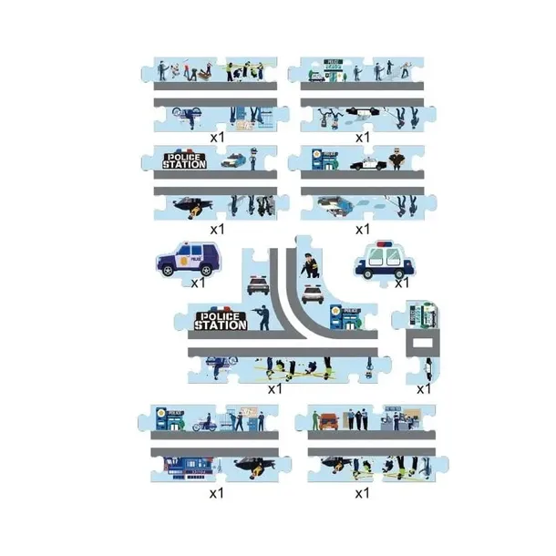droga-autostrada-tor-samochodowy-policja-puzzle-44-elementy-wiek-dziecka-4-lata