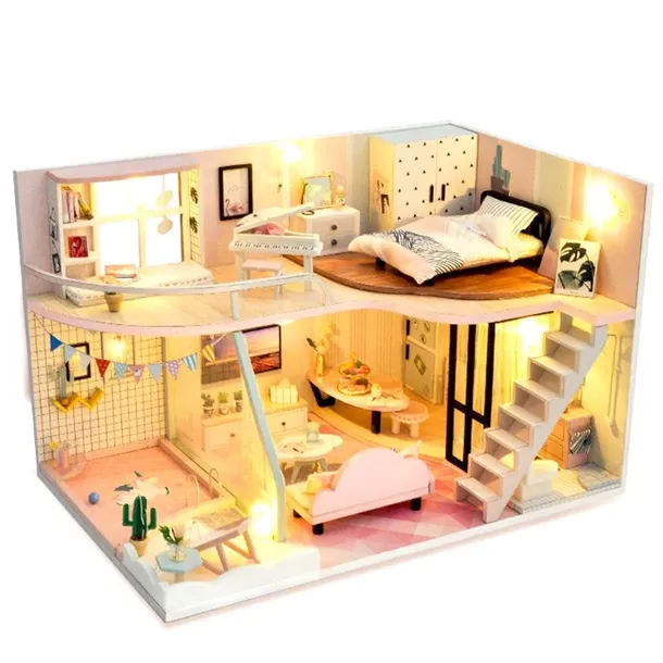 puzzle-3d-wakacyjny-domek-model-led