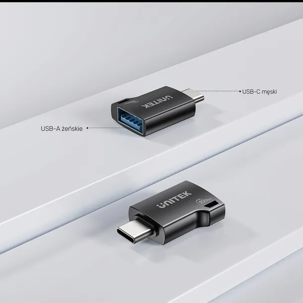 unitek-adapter-usb-c-do-usb-a-10gbps-a1048abk01-stan-nowy-marka-unitek