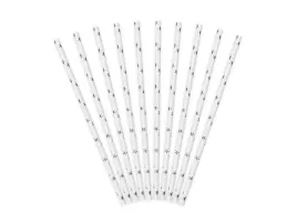 slomki-rurki-biale-w-srebrne-gwiazdki-10-szt